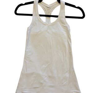 lululemon athletica white razorback tank top